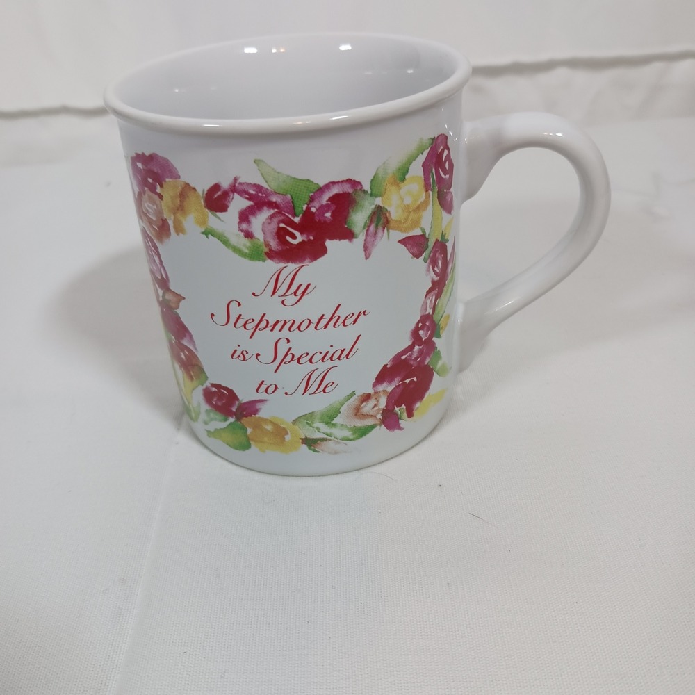 Papel Coffee Mug Stepmother OS White Excellent Floral Special To Me Gift